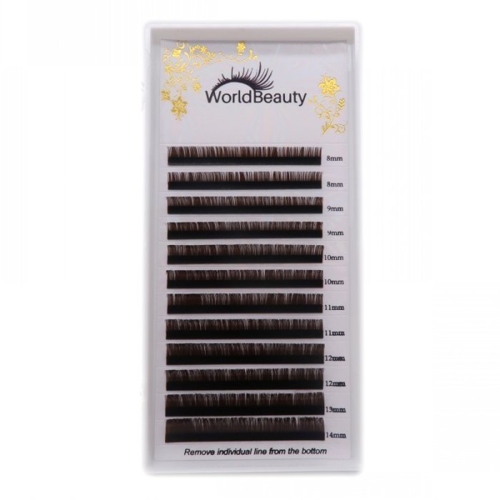 0.07mm D curl Coffee color eyelash extensions
