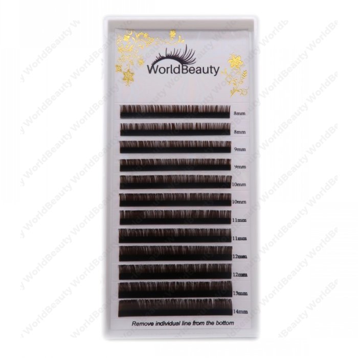 0.07mm D curl Coffee color eyelash extensions