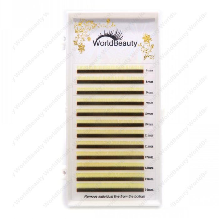 0.07mm D curl Yellow color eyelash extensions