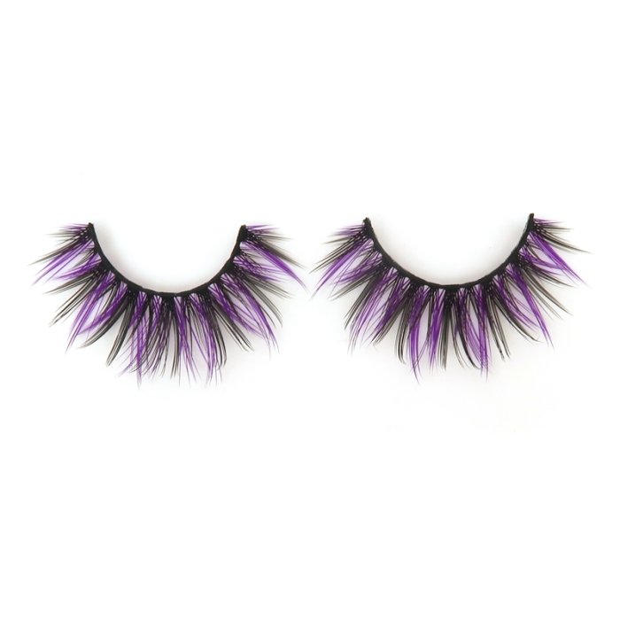 Double layer colored silk false lashes--KSE-232-Z