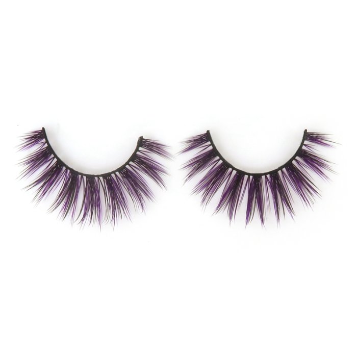 Double layer colored silk false lashes--KSE-218-Z