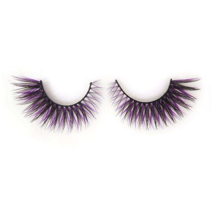 Double layer colored silk false lashes--KSE-228-Z