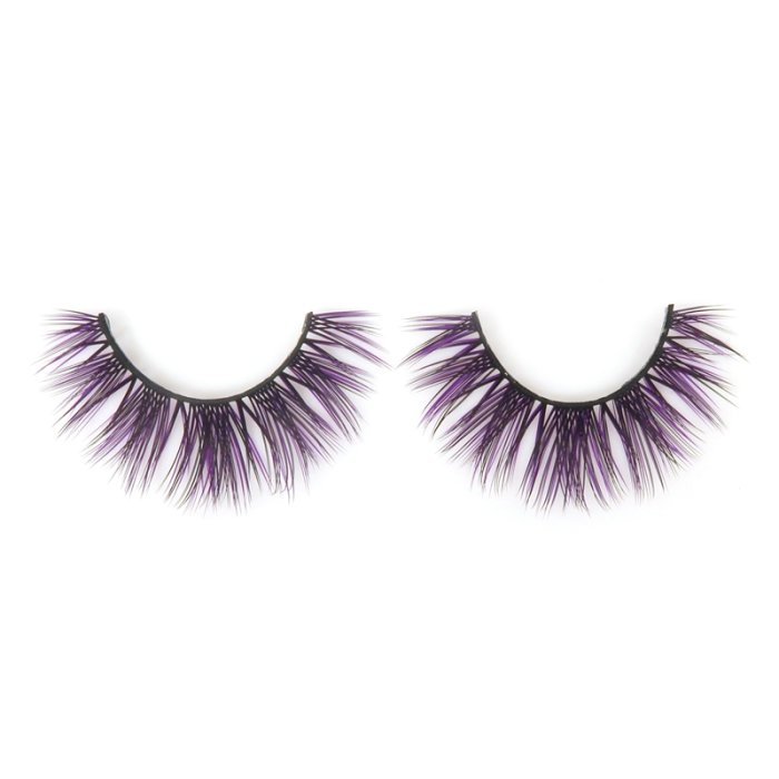 Double layer colored silk false lashes--KSE-121-Z