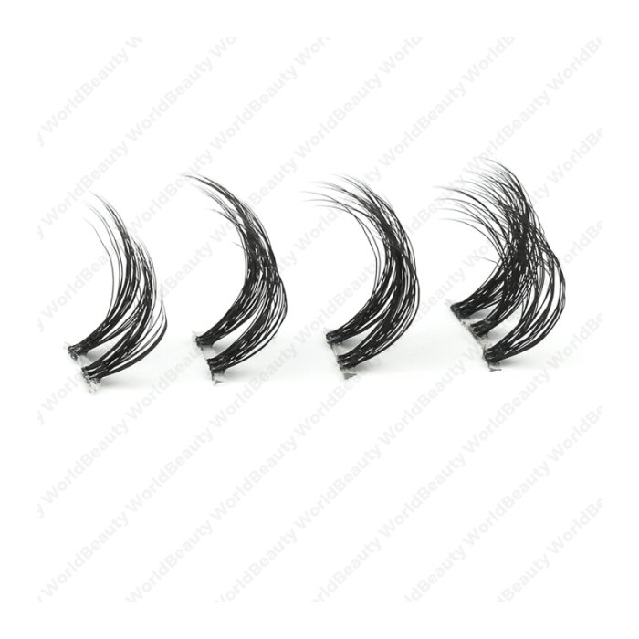 Pre-cut segmented cluster lashes S3