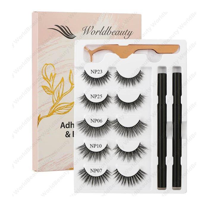 Eyelash glue pen and lashes kit-private label 