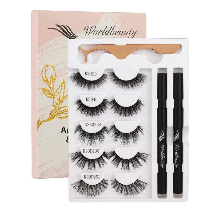 Eyelash glue pen & gm eyelashes- Set 7