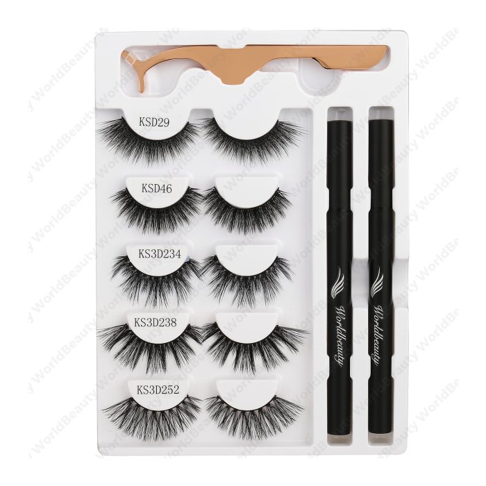 Eyelash glue pen & gm eyelashes- Set 7