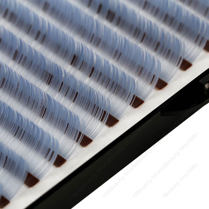 Dusty blue colors flat eyelash extension