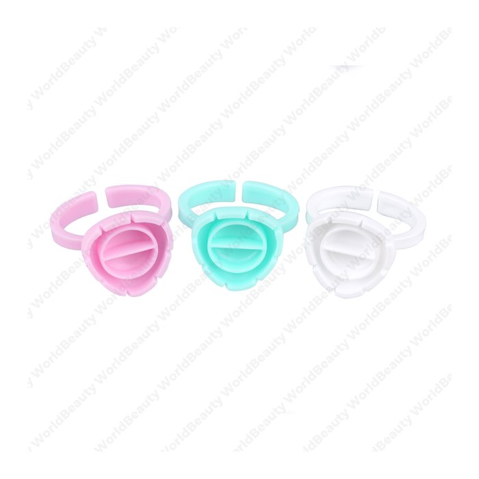 Lash Glue Ring Cup Peach Heart Shape Ring 