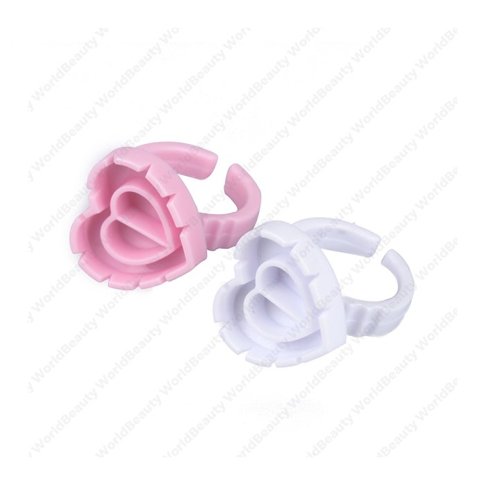 Lash Glue Ring Cup Heart Shape Ring 
