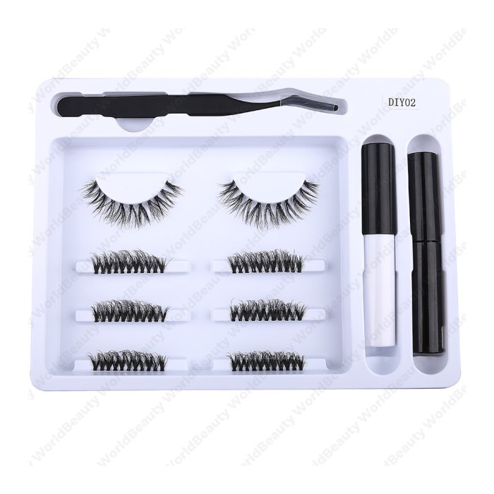Pre-cut cluster lashes kit-DIY02