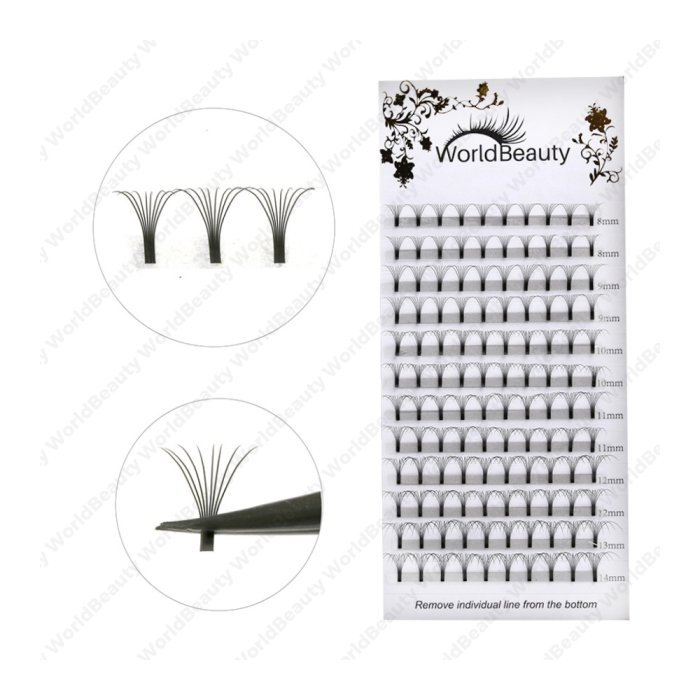 8D 0.07 long stem Pre-made fan lashes 