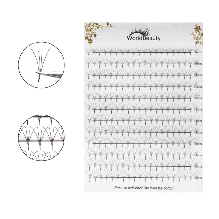 4D 0.07 pointy base Premade fans eyelashes