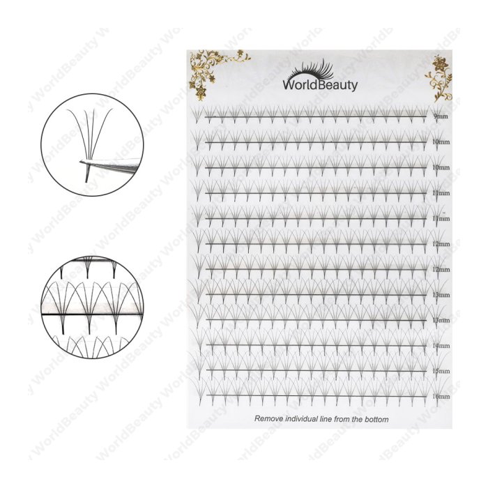 4D 0.07 pointy base Premade fans eyelashes