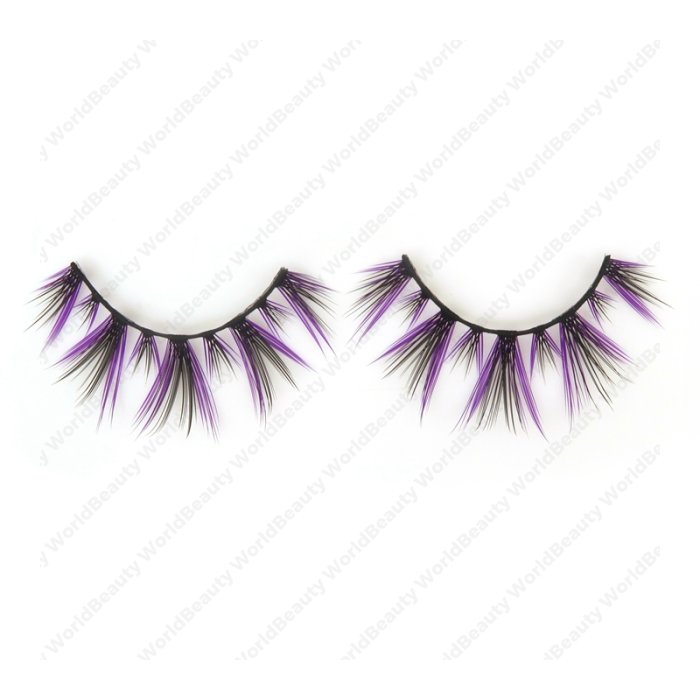 Double layer colored silk false lashes--KSE-235-Z